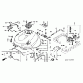 Схема вузла: Паливний бак для Honda VTR1000 Superhawk