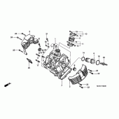 Схема вузла: Головка циліндра (FRONT) для Honda VT1100 Shadow Sabre