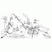 Схема узла: Верхняя траверса & Клипон руля для Honda VFR1200 VFR