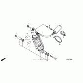 Схема вузла: Задній амортизатор для Honda CB900 919