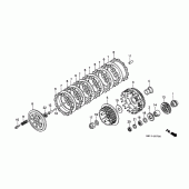 Схема вузла: Зчеплення для Honda XR600