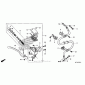 Схема узла: Перед. тормозной цилиндр (fsc600d) для Honda FSC600 Silver Wing