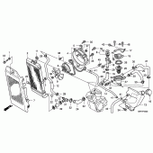 Схема вузла: Радіатор для Honda VT750 Shadow Spirit