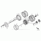 Схема вузла: Зчеплення для Honda CRF450 CRF450R