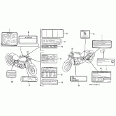 Схема вузла: Інформаційні наклейки (VT1100C2) для Honda VT1100 Shadow ACE
