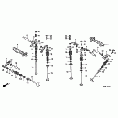 Схема узла: Распредвал и Клапан для Honda XL600 Transalp