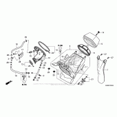 Схема узла: Воздушный фильтр для Honda CRF250 CRF250R