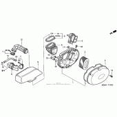 Схема вузла: Повітряний фільтр для Honda VT750 Shadow Deluxe