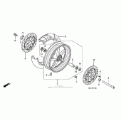 Схема узла: Передние колесо для Honda RVT1000R RVT RC51