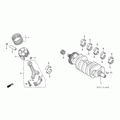 Схема вузла: Колінчастий вал & Поршень для Honda CBR600 CBR600RR