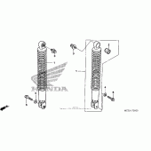 Схема узла: Задний амортизатор для Honda FSC600 Silver Wing
