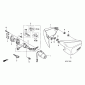 Схема вузла: Бічний обтічник для Honda VT750 Shadow Aero