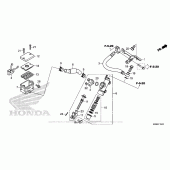 Схема вузла: Задній гальмівний циліндр для Honda VFR800 Interceptor Deluxe