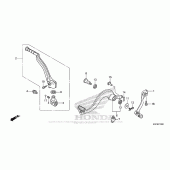 Схема вузла: Pedal + Kick Starter Arm для Honda CRF250 CRF250X