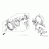 Схема вузла: Головний світло (1) для Honda VF750 Magna