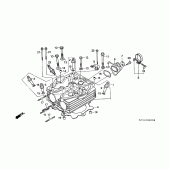 Схема узла: Головка цилиндра для Honda XR250