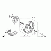 Схема узла: Перед. колесо (vtx1300s) для Honda VTX1300