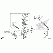 Схема узла: Передний тормозной цилиндр для Honda GL1800 Gold Wing F6B Bagger
