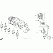 Схема вузла: Колінчастий вал для Honda CB750 Nighthawk
