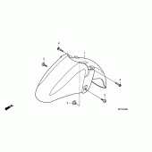Схема вузла: Переднє крило (FJS400D / FJS600D6) для Honda FJS400 Silver Wing