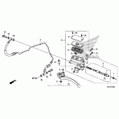 Схема узла: Цилиндр сцепления для Honda CB1100