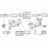Схема узла: Информационные наклейки для Honda NT650 Deauville