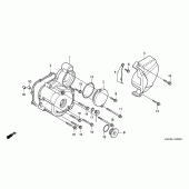 Схема вузла: Ліва кришка картера для Honda XR125