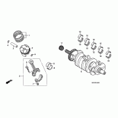 Схема вузла: Колінчастий вал & Поршень для Honda CB600F Hornet