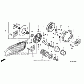 Схема вузла: Driven face для Honda FSC600 Silver Wing