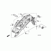 Схема вузла: Заднє крило для Honda CB600F Hornet