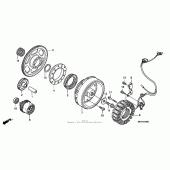 Схема вузла: Генератор для Honda VTX1300