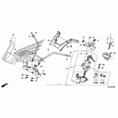 Схема вузла: Верхня траверса & Кліпон керма для Honda NSA700 DN-01