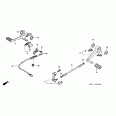 Схема узла: Педаль(Лапка) для Honda CBR900RR CBR954RR Fireblade
