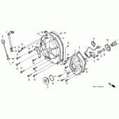 Схема узла: Правая крышка картера для Honda CBR600 CBR600F