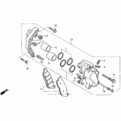 Схема вузла: Vt1100c2 front brake caliper для Honda VT1100 Shadow ACE