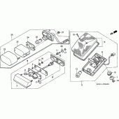 Схема вузла: Задній ліхтар (Стоп-сигнал) для Honda XR250