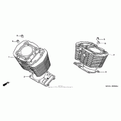 Схема вузла: Циліндр для Honda VTX1800
