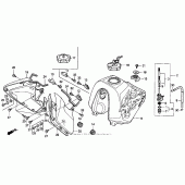 Схема вузла: Паливний бак для Honda XR650