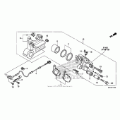 Схема узла: Задний тормозной суппорт для Honda CB1100
