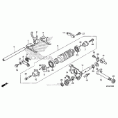 Схема вузла: Shift drum + shift fork для Honda GL1800 Gold Wing