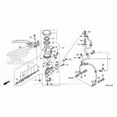 Схема вузла: Передній гальмівний циліндр для Honda CB1000 CB1000R