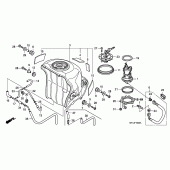 Схема узла: Топливный бак/топливный насос для Honda CBR1000 CBR1000RR Fireblade