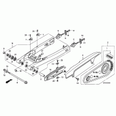 Схема вузла: Задній важіль (Маятник) для Honda CBF1000
