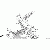 Схема узла: Выхлопная система для Honda VT750 Shadow Spirit