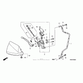 Схема вузла: Front brake + master cylinder для Honda XR650