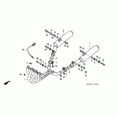 Схема узла: Выхлопная система для Honda CBR1100XX Blackbird