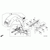 Схема узла: Заднее крыло для Honda VT750 Shadow Aero