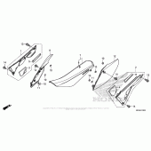 Схема вузла: Сидіння & Бічний обтічник для Honda CRF450 CRF450R