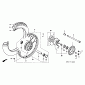 Схема узла: Заднее колесо для Honda CMX250 Rebel