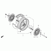Схема вузла: Переднє колесо для Honda CBR900RR CBR919RR Fireblade